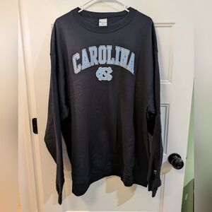 Champion Carolina Crewneck Sweatshirt - Navy with Carolina Blue Logo